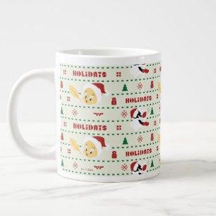 LOONEY TUNES™ SYLVESTER™ & TWEETY™ Holiday Pattern Large Coffee Mug