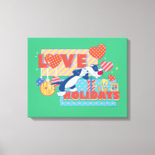 LOONEY TUNES™   SYLVESTER™ & TWEETY™Love Holidays Canvas Print