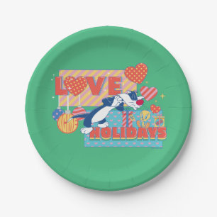 LOONEY TUNES™ SYLVESTER™ & TWEETY™Love Holidays Paper Plate