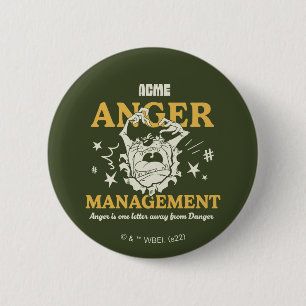 LOONEY TUNES™  TAZ™ ACME Anger Management 2 Inch Round Button