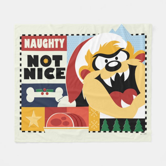 LOONEY TUNES™ TAZ™ Naughty Not Nice Fleece Blanket (Front (Horizontal))