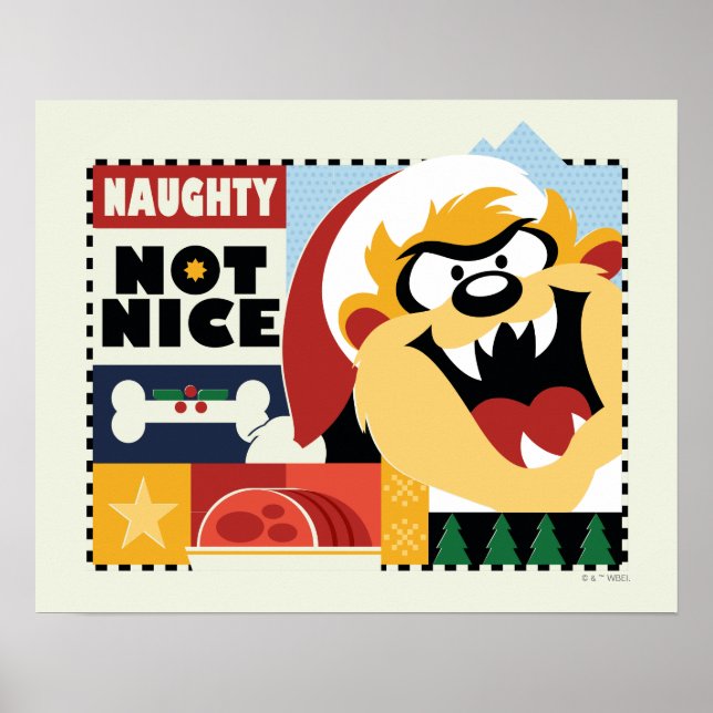 LOONEY TUNES™ TAZ™ Naughty Not Nice Poster (Front)