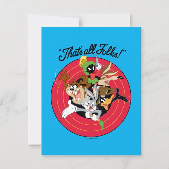 LOONEY TUNES™ "THAT'S ALL FOLKS!™" Bullseye Group Card (Front)