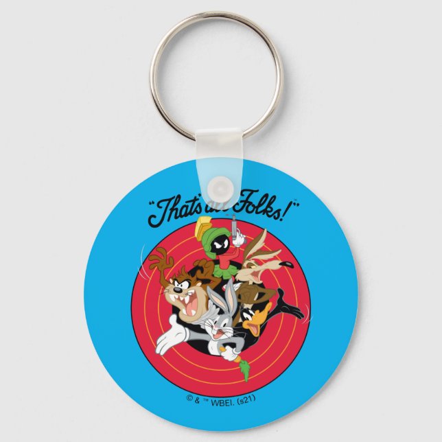 LOONEY TUNES™ "THAT'S ALL FOLKS!™" Bullseye Group Keychain (Front)