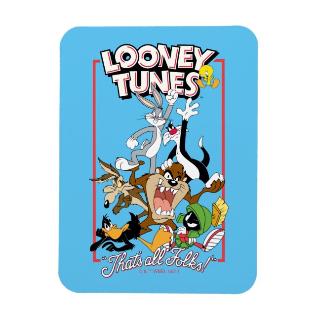 LOONEY TUNES™ "THAT'S ALL FOLKS!™" Group Stack Magnet (Vertical)