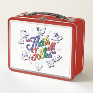 LOONEY TUNES™ - That's All Folks! Pride Badge Metal Lunch Box