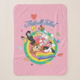 LOONEY TUNES™ - That's All Folks! Pride Bullseye Sherpa Blanket