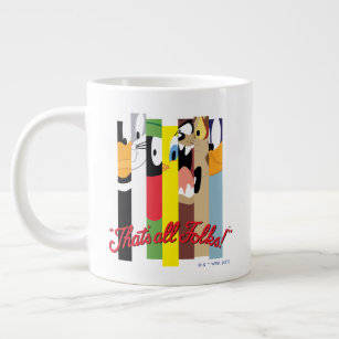 LOONEY TUNES™ THAT'S ALL FOLKS!™ Sliced Characters Large Coffee Mug