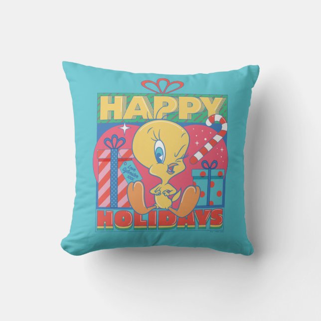 LOONEY TUNES™ | TWEETY™ Happy Holidays Throw Pillow (Front)