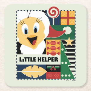 LOONEY TUNES™ TWEETY™ Little Helper Square Paper Coaster