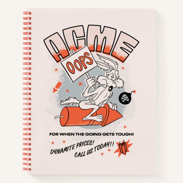 LOONEY TUNES™ | WILE E. COYOTE™ ACME Dynamite Notebook (Front)