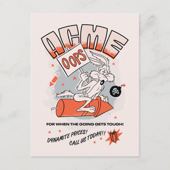 LOONEY TUNES™ | WILE E. COYOTE™ ACME Dynamite Postcard (Front)