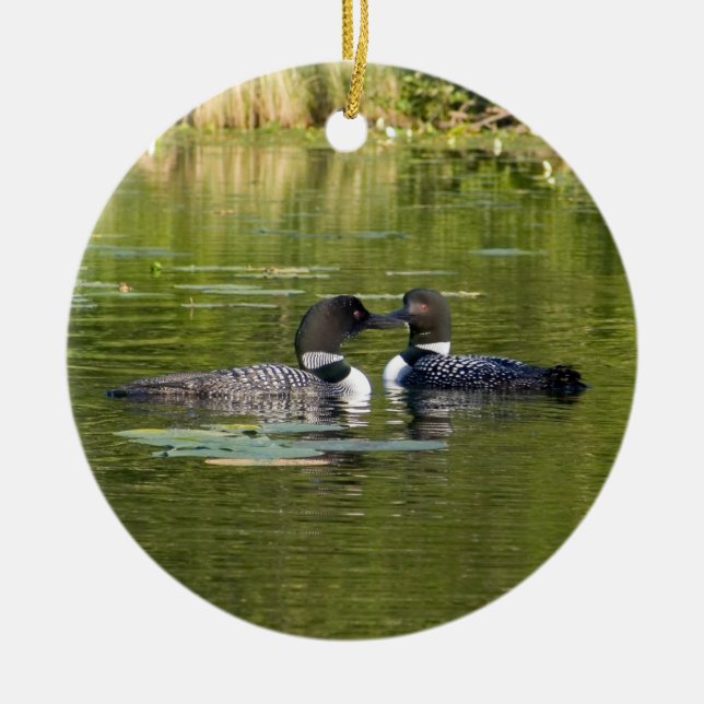 Loons Ceramic Ornament (Front)