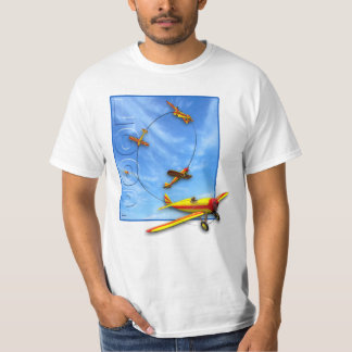 Loop Aerobatic manoeuvre with Airplane T-Shirt