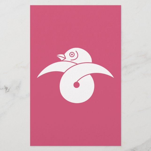 Looped wild goose stationery (Front)