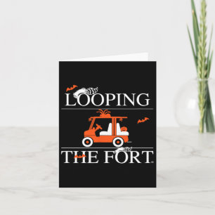 Looping The Fort Golf Cart Halloween Decor Bat Card