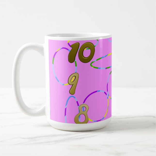 Loops on Pink  Coffee Mug (Left)