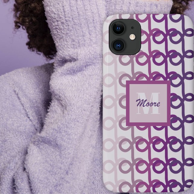 Loopy Lines - Purple Violet Ombre Phone Case (Loopy Lines - Purple Violet Ombre by Leapfroglisics Shop)
