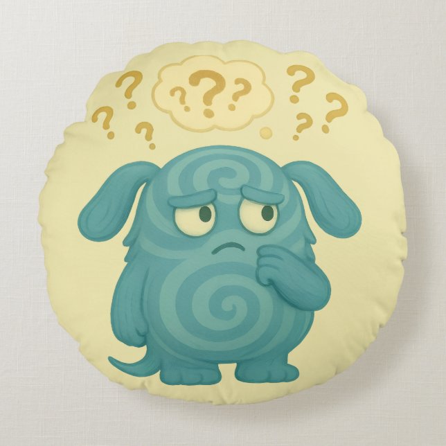 Loopy Pillow - The Thoughtful ADHD Monster (Front)