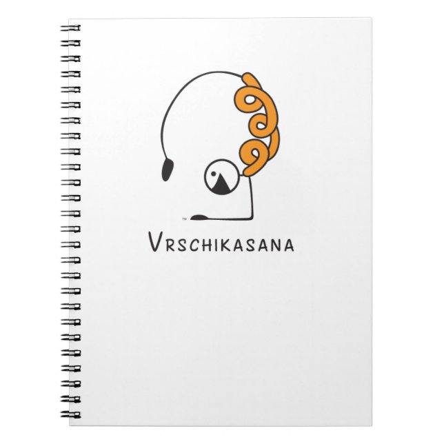 Loopy Yoga Stick Figure Notebook (Front)