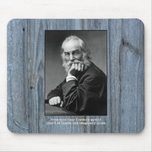 "Loos'd of Limits" Rustic Walt Whitman Quote Mouse Pad