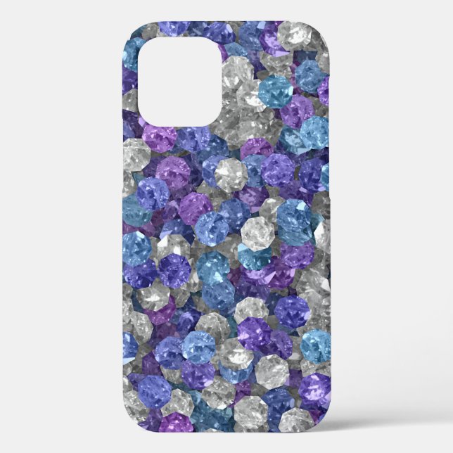 Loose Blue and Purple Gemstones Case-Mate iPhone Case (Back)