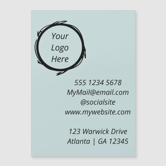 Loose Fun Scribble Circle Frame Business Card (Front)
