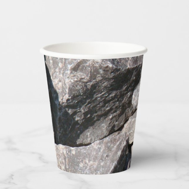 Loose Granite Rock Paper Cups (Front)