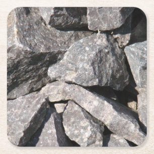 Loose Granite Rock Square Paper Coaster