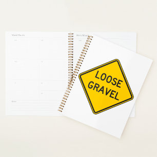 Loose Gravel Warning Sign Road Hazard Planner