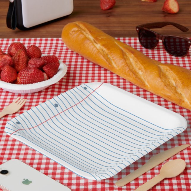 Loose Leaf Paper Plate for Back to School (Picnic)
