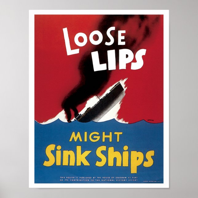 Loose Lips Might Sink Ships Poster (Front)