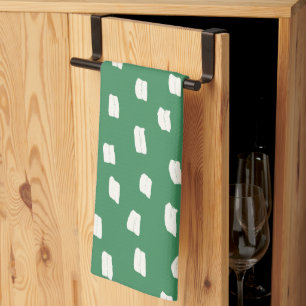 Loose Mark Leaf Green Kitchen Towel