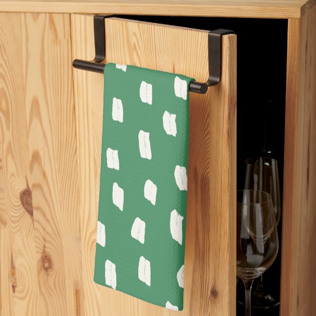 Loose Mark Leaf Green Kitchen Towel (Thirds Fold)