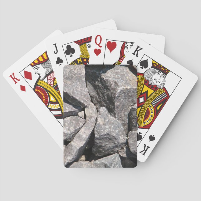 Loose Rough Granite Rock Playing Cards (Back)