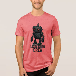Loose Screws Crew – Grunge Cyberpunk Robot Tri-Blend Shirt