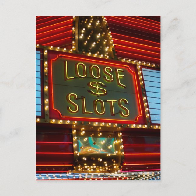 Loose slots sign on casino, Las Vegas, Nevada Postcard (Front)