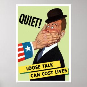 Loose Talk Can Cost Lives - WWII Poster