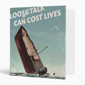 Loose Talk Cost Lives WW2 Poster Binder
