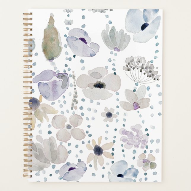loose watercolour  flowers arrangement  planner (Front)