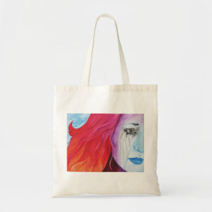 Loosing Colour Girl Crying Surreal Rainbow Goth Ar Tote Bag