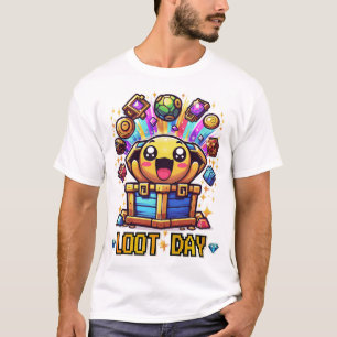 Loot Day Gaming Treasure Chest Graphic T-Shirt