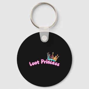 Loot Princess Gamer Girl Funny Cute Comfy Sy Keychain
