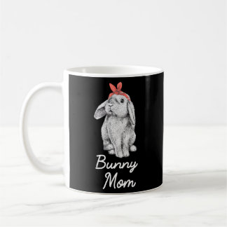 Lop Eared Bunny Rabbit Mom Drawing Coffee Mug