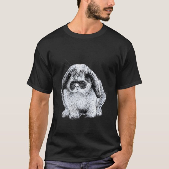 Lop Eared Bunny Rabbit T-Shirt (Front)