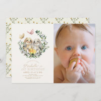 Lop Rabbit Bunny Butterfly 1st Birthday Photo