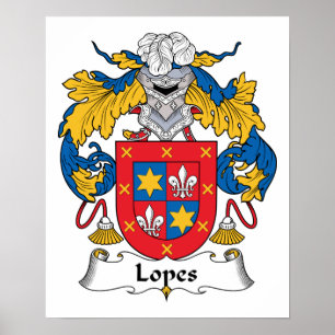 Lopes Family Crest Poster
