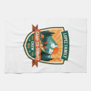 Lopez Family Camp-To-Summit Crew Vintage Hiking Ca Kitchen Towel