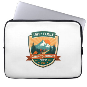 Lopez Family Camp-To-Summit Crew Vintage Hiking Ca Laptop Sleeve