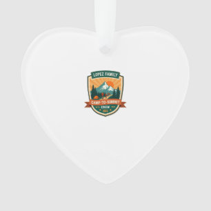 Lopez Family Camp-To-Summit Crew Vintage Hiking Ca Ornament